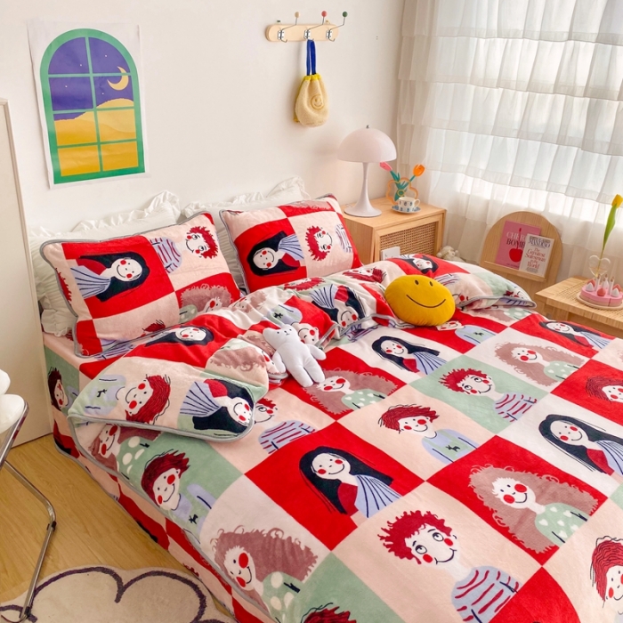 91家纺网 家纺一手货源 找家纺 顾里 2020新款韩国ins高端保暖牛奶绒套件 巴黎故事