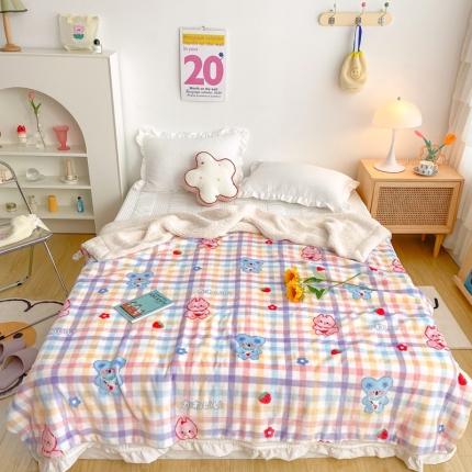 91家纺网 家纺一手货源 找家纺 （总）顾里2020新款ins网红少女心温暖牌羊羔绒毯