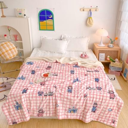 91家纺网 家纺一手货源 找家纺 顾里2020新款ins网红少女心温暖牌羊羔绒毯 游乐园女孩