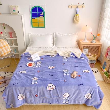 顾里2020新款ins网红少女心温暖牌羊羔绒毯 可爱小狗