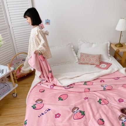 91家纺网 家纺一手货源 找家纺 （总）顾里2020新款ins网红少女心温暖牌羊羔绒毯