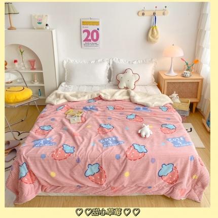 91家纺网 家纺一手货源 找家纺 （总）顾里 新款ins网红少女心温暖牌魔法牛奶绒毛毯