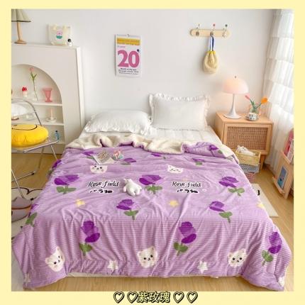 91家纺网 家纺一手货源 找家纺 （总）顾里 新款ins网红少女心温暖牌魔法牛奶绒毛毯