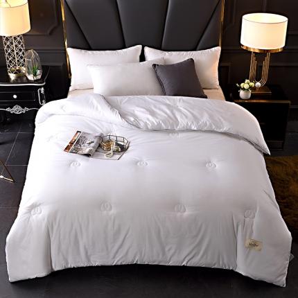 91家纺网 家纺一手货源 找家纺 德芙2020新款纯色整张棉高密磨毛亲肤被 珍珠白