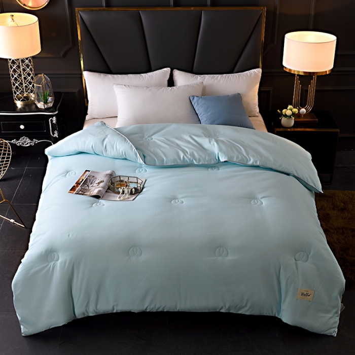 91家纺网 家纺一手货源 找家纺 （总）德芙2020新款纯色整张棉高密磨毛亲肤被