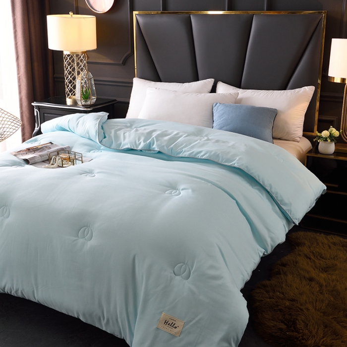 91家纺网 家纺一手货源 找家纺 （总）德芙2020新款纯色整张棉高密磨毛亲肤被