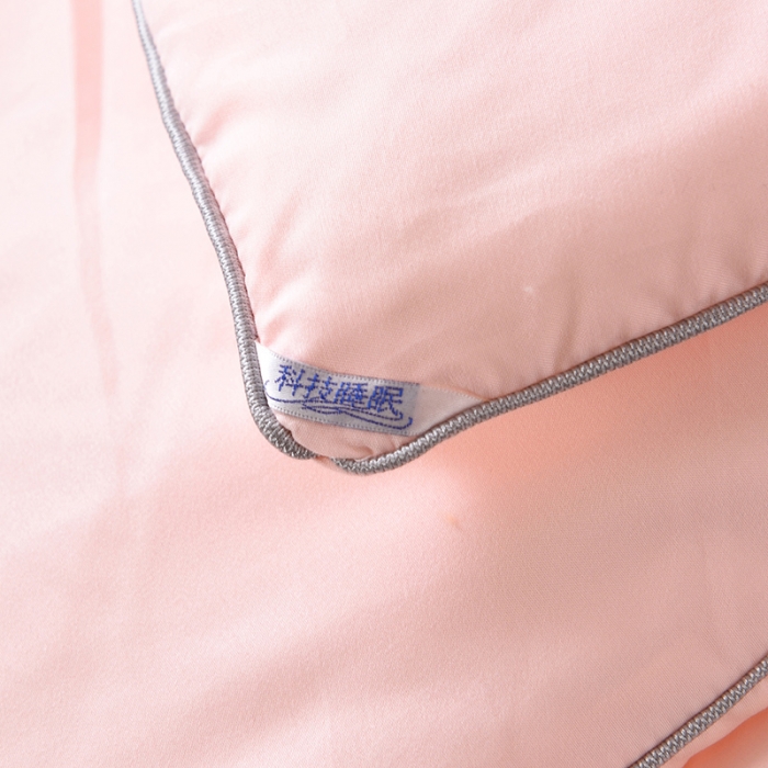 91家纺网 家纺一手货源 找家纺 德芙2020新款纯色整张棉高密磨毛亲肤被 粉玉色
