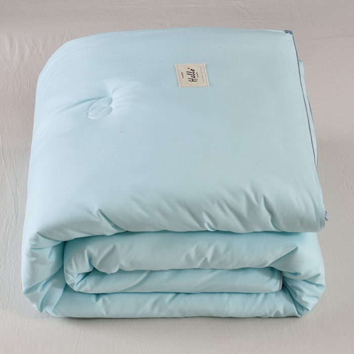 91家纺网 家纺一手货源 找家纺 德芙2020新款纯色整张棉高密磨毛亲肤被 水晶绿 
