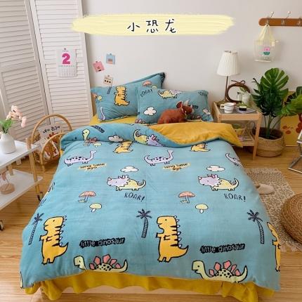 91家纺网 家纺一手货源 找家纺 （总）星期八 2020新款秋冬加厚保暖牛奶绒四件套