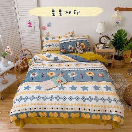 91家纺网 家纺一手货源 找家纺 （总）星期八 2020新款秋冬加厚保暖牛奶绒四件套