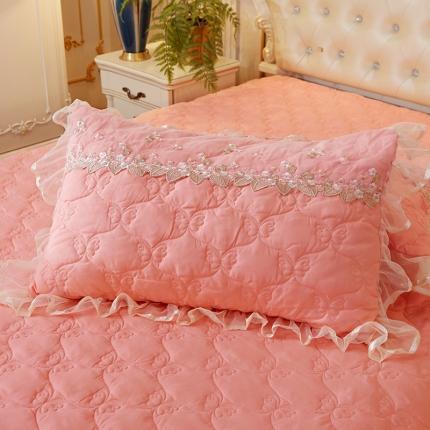 91家纺网 家纺一手货源 找家纺 瑞宝 2025新款夹棉加厚磨毛床裙梦恋系列单枕套 玉