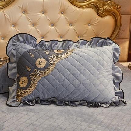 91家纺网 家纺一手货源 找家纺 （总）瑞宝 2025新款水晶绒夹棉米拉花园系列一对枕套