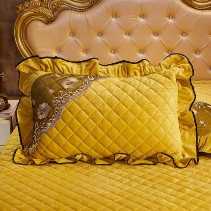 91家纺网 家纺一手货源 找家纺 （总）瑞宝 2025新款水晶绒夹棉米拉花园系列一对枕套