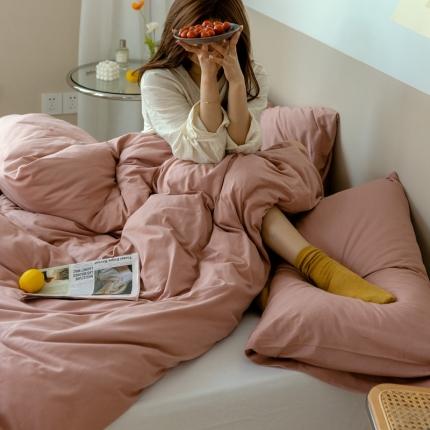 91家纺网 家纺一手货源 找家纺 （总）华超针织 2021新款针织纯色混搭四件套