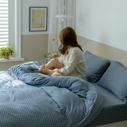 91家纺网 家纺一手货源 找家纺 （总）华超针织 2021新款针织条纹四件套