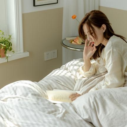 91家纺网 家纺一手货源 找家纺 （总）华超针织 2021新款针织条纹四件套