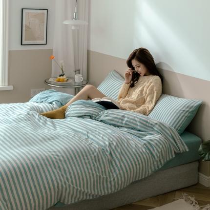 91家纺网 家纺一手货源 找家纺 （总）华超针织 2021新款针织条纹四件套