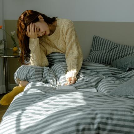 91家纺网 家纺一手货源 找家纺 （总）华超针织 2021新款针织条纹四件套