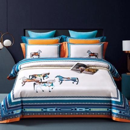 91家纺网 家纺一手货源 找家纺 （总）栩裕纺织 2023新款50支长绒棉数码印花四件套