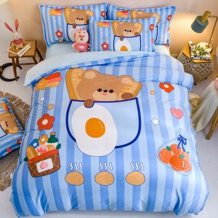 91家纺网 家纺一手货源 找家纺 （总）卡初 2020新款秋冬大版宝宝绒牛奶绒四件套