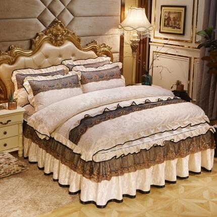 91家纺网 家纺一手货源 找家纺 （总）瑞宝 2025新款天鹅绒压花床裙花颜系列单被套