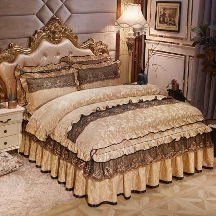 91家纺网 家纺一手货源 找家纺 （总）瑞宝 2025新款天鹅绒压花床裙花颜系列单被套