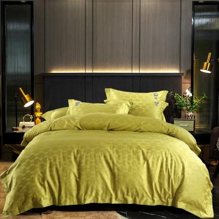 91家纺网 家纺一手货源 找家纺 （总）娇逸 2020新款100支澳棉提花刺绣款四件套