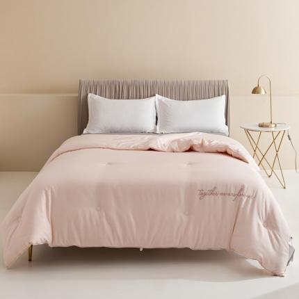 91家纺网 家纺一手货源 找家纺 本兮2020新款60S抗菌雪绒绵大豆被子被芯 淡雅粉