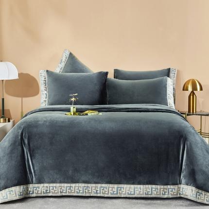 91家纺网 家纺一手货源 找家纺 （总）鼎飞2020新款保暖丽丝绒四件套