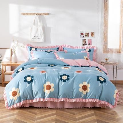 91家纺网 家纺一手货源 找家纺 （总）纽缦 2020新款加厚磨毛床单款四件套