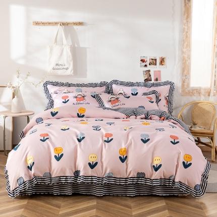 91家纺网 家纺一手货源 找家纺 （总）纽缦 2020新款加厚磨毛床单款四件套