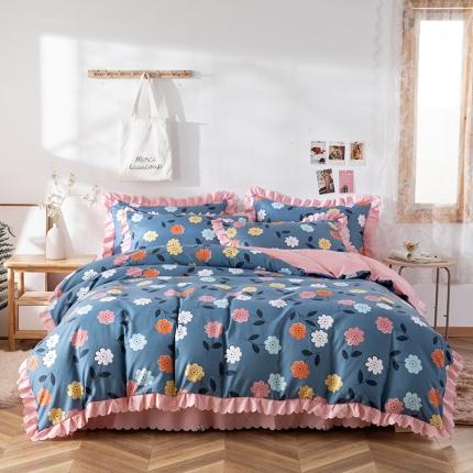 91家纺网 家纺一手货源 找家纺 （总）纽缦 2020新款加厚磨毛床裙款四件套