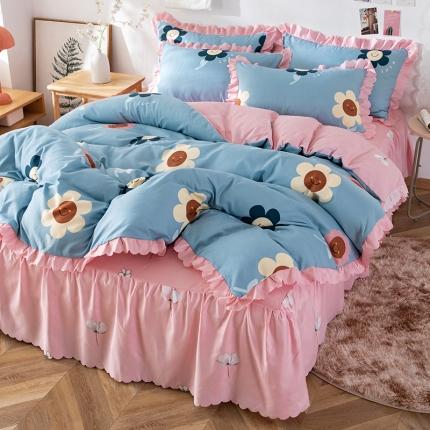 91家纺网 家纺一手货源 找家纺 （总）纽缦 2020新款加厚磨毛夹棉床裙款四件套