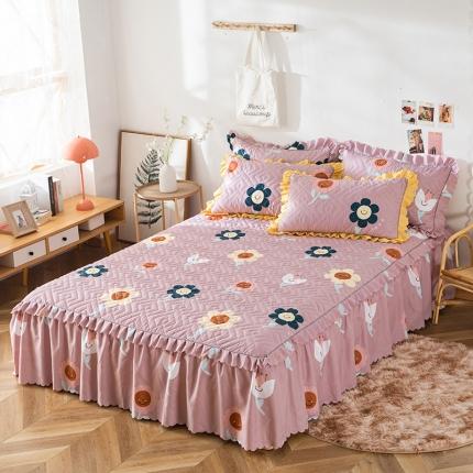 91家纺网 家纺一手货源 找家纺 （总）纽缦 2020新款加厚磨毛单件夹棉床裙