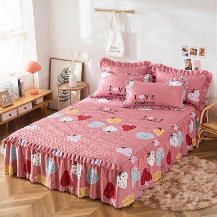 91家纺网 家纺一手货源 找家纺 （总）纽缦 2020新款加厚磨毛单件夹棉床裙