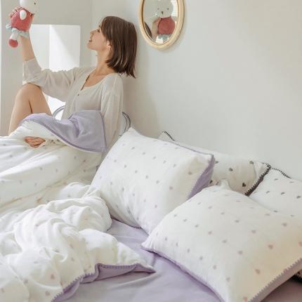 91家纺网 家纺一手货源 找家纺 （总）狠狠爱 2020新款小清新牛奶绒四件套-小甜心