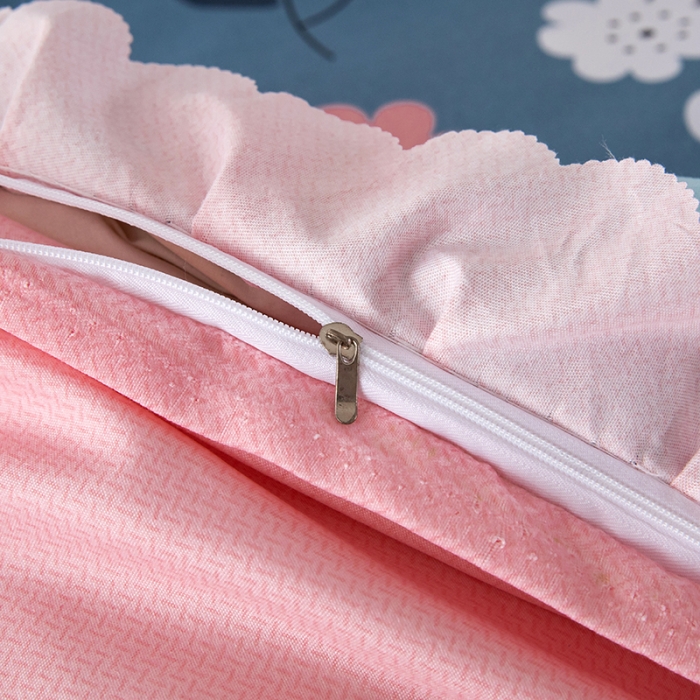 91家纺网 家纺一手货源 找家纺 纽缦 2020新款加厚磨毛单被套 豆蔻年华蓝