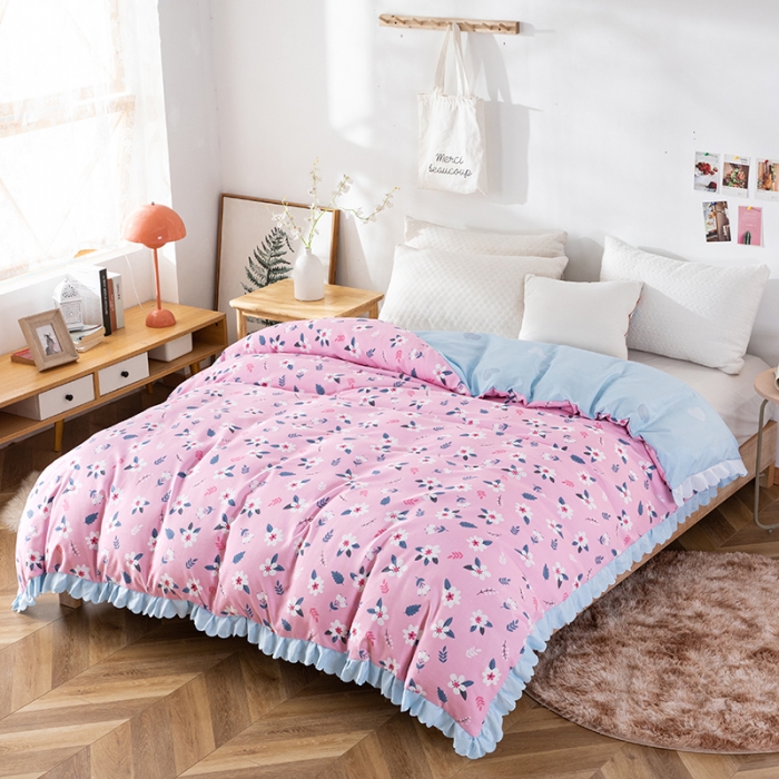 91家纺网 家纺一手货源 找家纺 纽缦 2020新款加厚磨毛单被套 漫漫花香