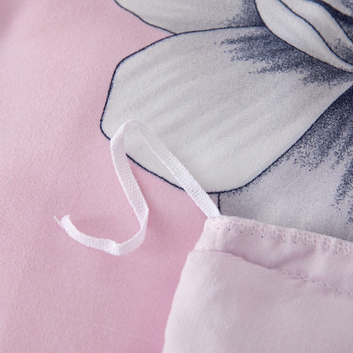 91家纺网 家纺一手货源 找家纺 纽缦 2020新款加厚磨毛单被套 梦幻花田粉