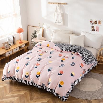 91家纺网 家纺一手货源 找家纺 纽缦 2020新款加厚磨毛单被套 梦想秀粉