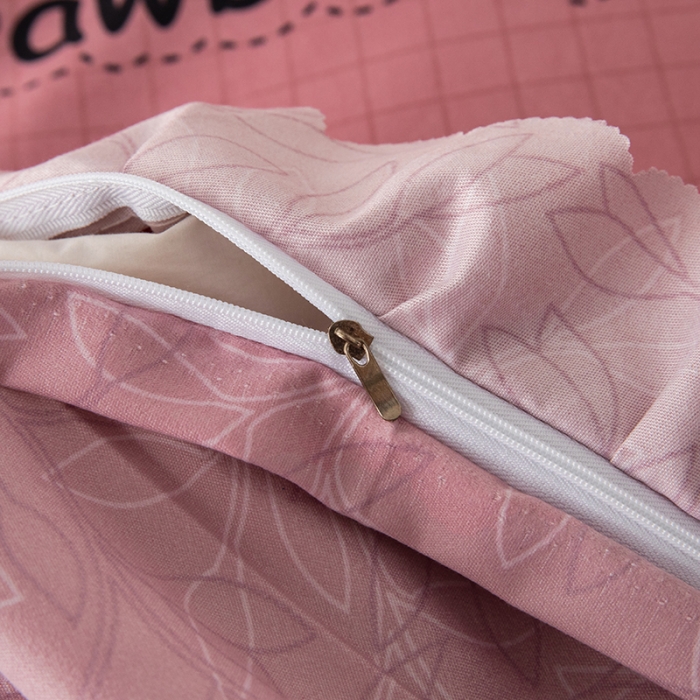 91家纺网 家纺一手货源 找家纺 纽缦 2020新款加厚磨毛单被套 迷情草莓