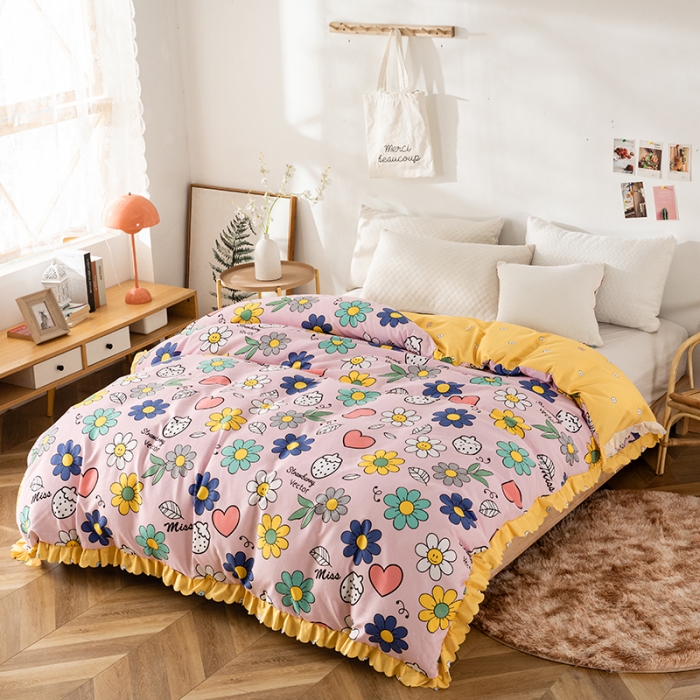 91家纺网 家纺一手货源 找家纺 纽缦 2020新款加厚磨毛单被套 轻歌时光