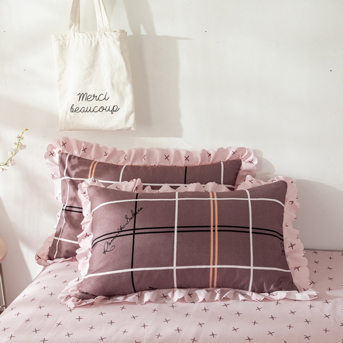 91家纺网 家纺一手货源 找家纺 纽缦 2020新款加厚磨毛床裙款四件套 随想