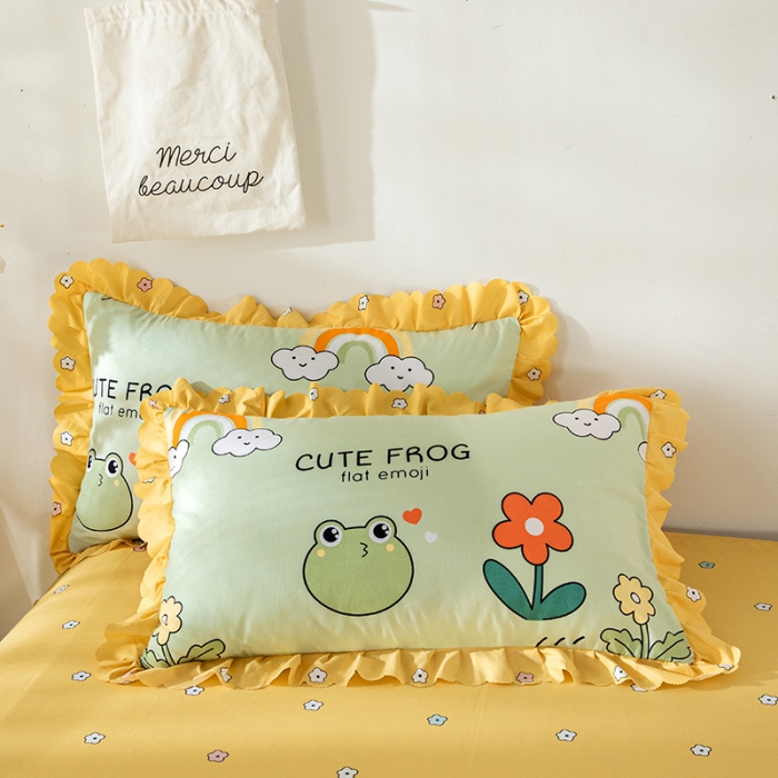 91家纺网 家纺一手货源 找家纺 纽缦 2020新款加厚磨毛床裙款四件套 童年乐园