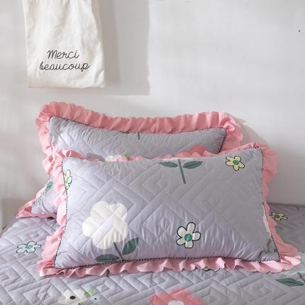 91家纺网 家纺一手货源 找家纺 纽缦 2020新款加厚磨毛夹棉枕套/对 芳菲年华