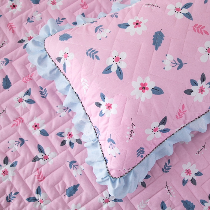 91家纺网 家纺一手货源 找家纺 纽缦 2020新款加厚磨毛夹棉枕套/对 漫漫花香