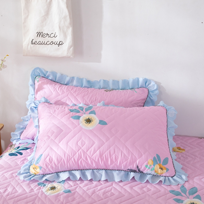 91家纺网 家纺一手货源 找家纺 纽缦 2020新款加厚磨毛夹棉枕套/对 美丽人生