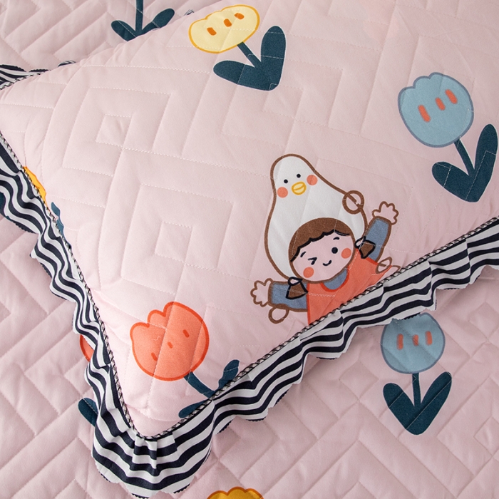 91家纺网 家纺一手货源 找家纺 纽缦 2020新款加厚磨毛夹棉枕套/对 梦想秀粉