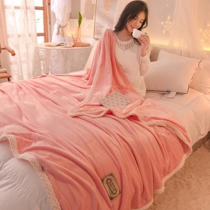 91家纺网 家纺一手货源 找家纺 眠博士 2021新款牛奶绒多功能轻奢款毛毯 珊瑚粉