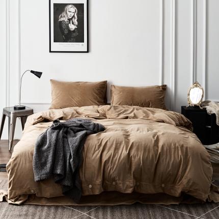 91家纺网 家纺一手货源 找家纺 （总）新款北欧秘境绒系列四件套